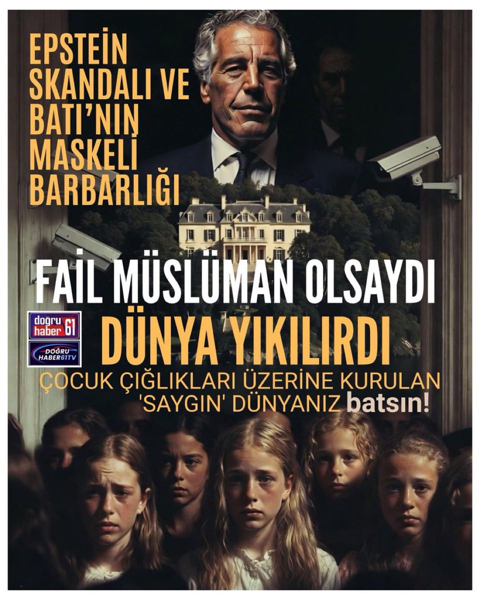 DÜNYAYI SAPIK PEDOFİLİLER YÖNETİYOR

Epstein dosyaları, 100 binlerce çocuk üzerinden kurulan küresel bir istismar düzenini açığa çıkardı. Yıllarca “evrensel değerler” masalıyla ahlâk dersi verenler, bu kirli ağı ya kurdu ya da bilerek sustu. Bu bir birey sapkınlığı değil,
