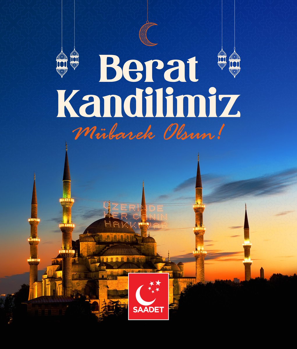 Kalplerin arındığı mübarek Berat Kandili'nin aziz milletimiz başta olmak üzere tüm İslam aleminin ve insanlığın huzur, barış ve esenliğine vesile olmasını temenni ediyoruz.