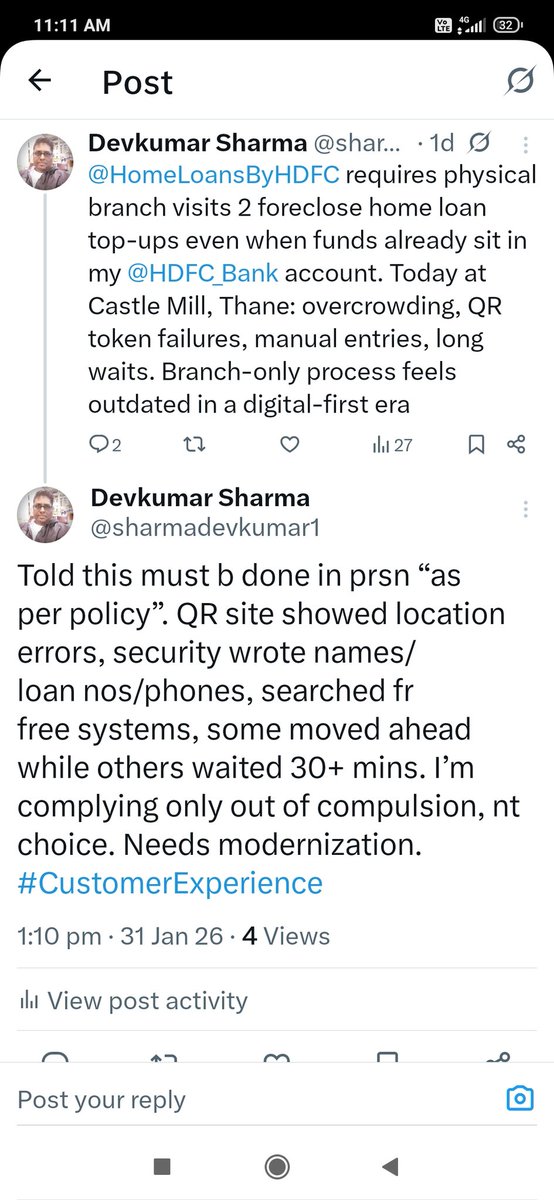 sharmadevkumar1's tweet photo. @HDFCBank_Cares @HDFC_Bank @HDFCBankNews @RBI https://t.co/hOw3hQ32Px