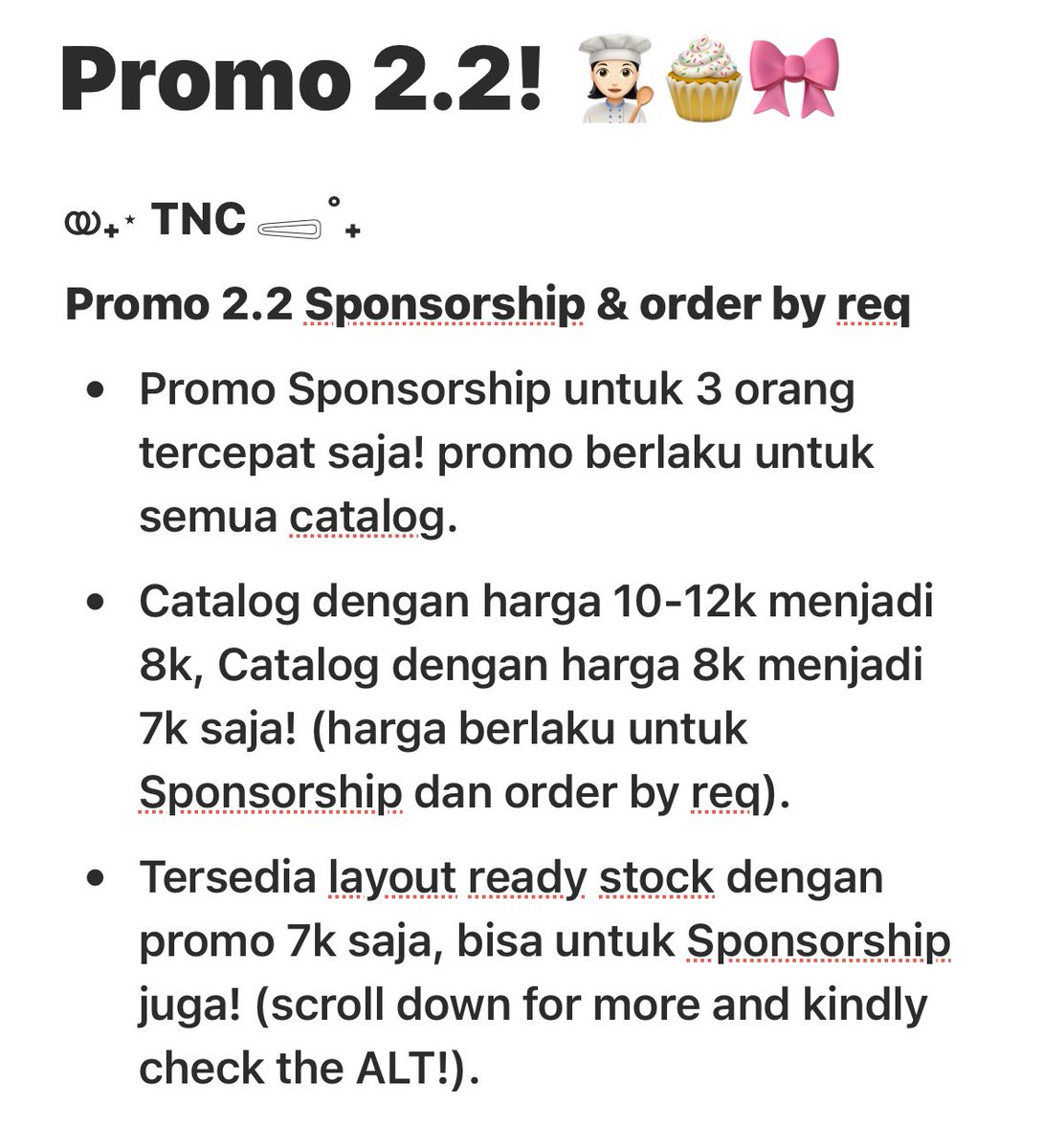 👩🏻‍🍳🥨 help retweet? tysm! ૮꒰ ྀི . . ꒱ა ❤︎

🐰🌸 haloo teman-timun! ruth sudah open sponsorship layout untuk bulan februari yaa! ada promo 2.2 juga, kindly check the TnC bellow! 🧁🎀

ʚ #zonauang #zonajajan ɞ