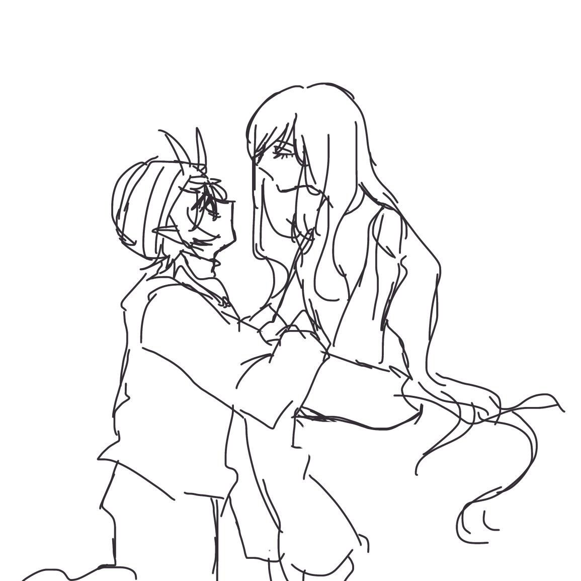 どっちから描こ〜♡ 