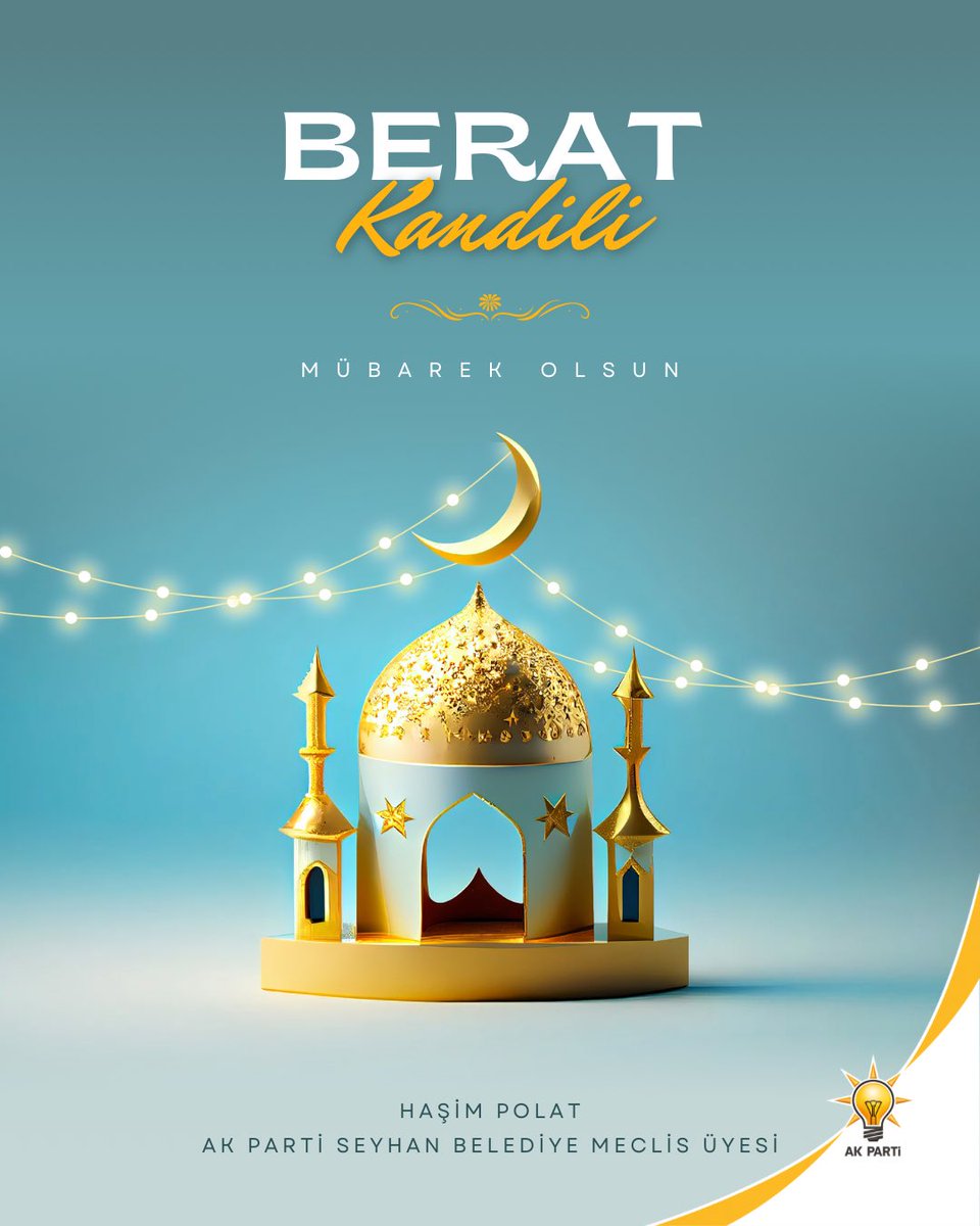 Affın, rahmetin ve kardeşliğin hatırlandığı bu mübarek gecenin;
birlik ve beraberliğimizi güçlendirmesini,
ülkemize huzur, milletimize esenlik getirmesini temenni ediyorum.
Duaların kabul olduğu, kalplerin arındığı bir gece olsun.
Berat Kandilimiz mübarek olsun.