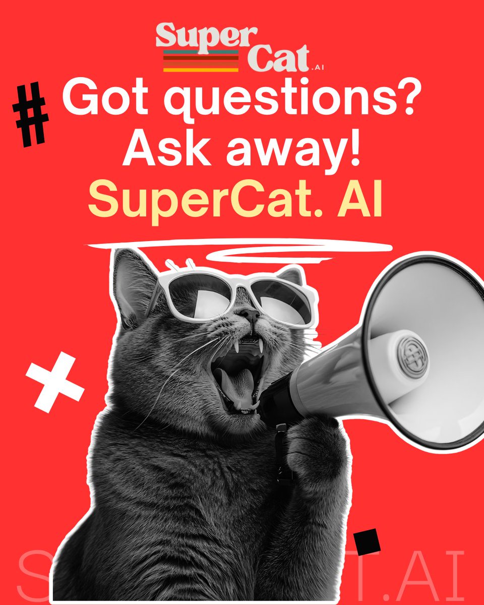 SuperCat_AI's tweet photo. @SuperCat_AI  is always listening! Feel free to share your feedback via DM, Discord, or Survey.

🔖Survey: 
https://t.co/M4KrNhcU59

❤️Discord:
https://t.co/9DadNAZRU0 https://t.co/C1ZogKHgh7