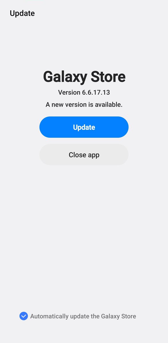 Galaxy Store update rolling out 📲

Version 6.6.17.13 is now available.
Minor update, but these often bring backend fixes and stability improvements.

If you’re on a Samsung device, worth updating 👌