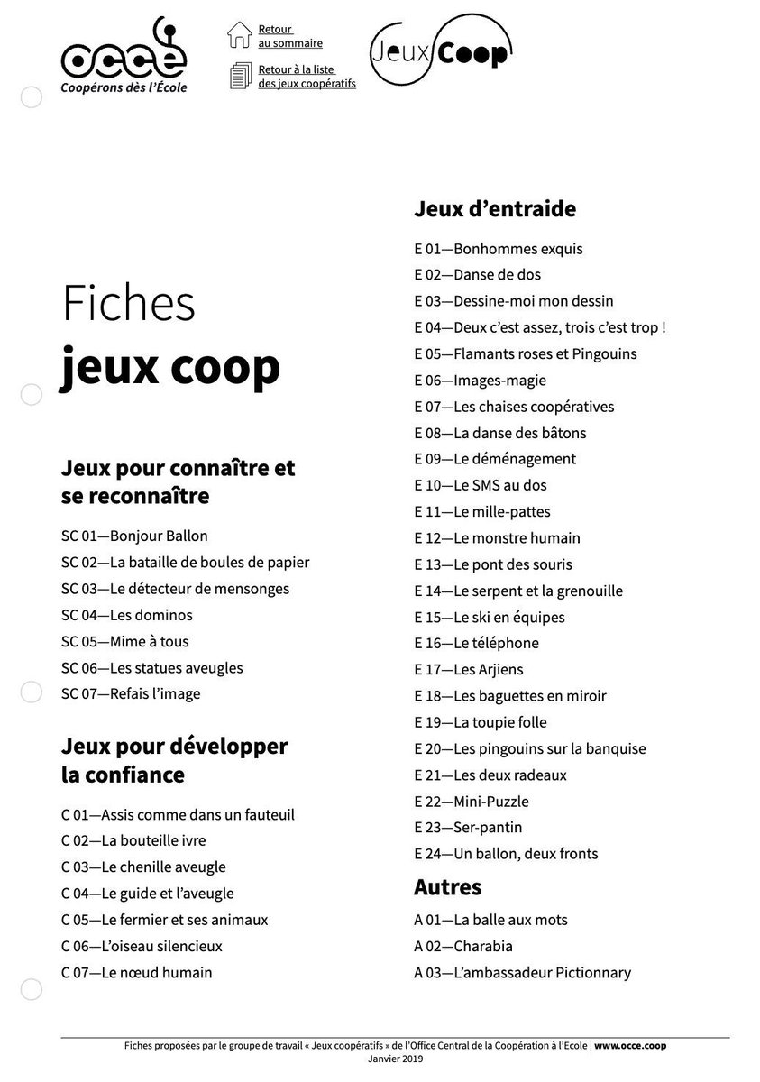 🎲 Et si jouer ensemble apprenait aussi à vivre ensemble ? 🤝
Les jeux coopératifs développent entraide, confiance et respect, tt en améliorant le climat de classe. Un classeur riche en idées concrètes pr apprendre autrement, par le corps et la coopération drive.google.com/file/d/1gth_H6…