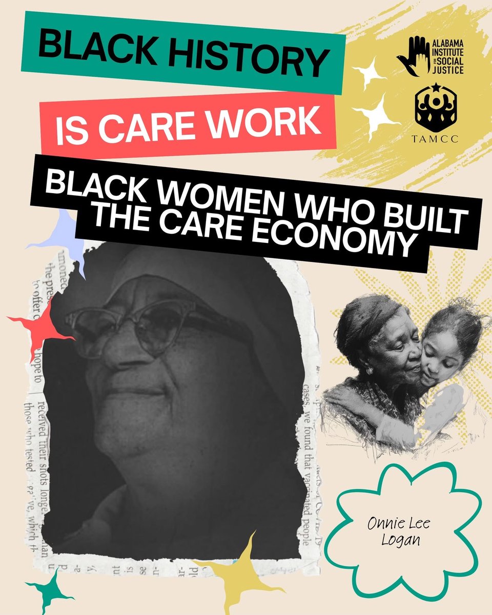 AlabamaISJ's tweet photo. ✨ Black History is care work.

Long before child care was an industry, Black women built the systems that raised, protected, and sustained our communities.
Their legacy is the care economy we’re still fighting to fund today. 

Read the full story: https://t.co/PIrACPaBXC https://t.co/42iBbDRtOq