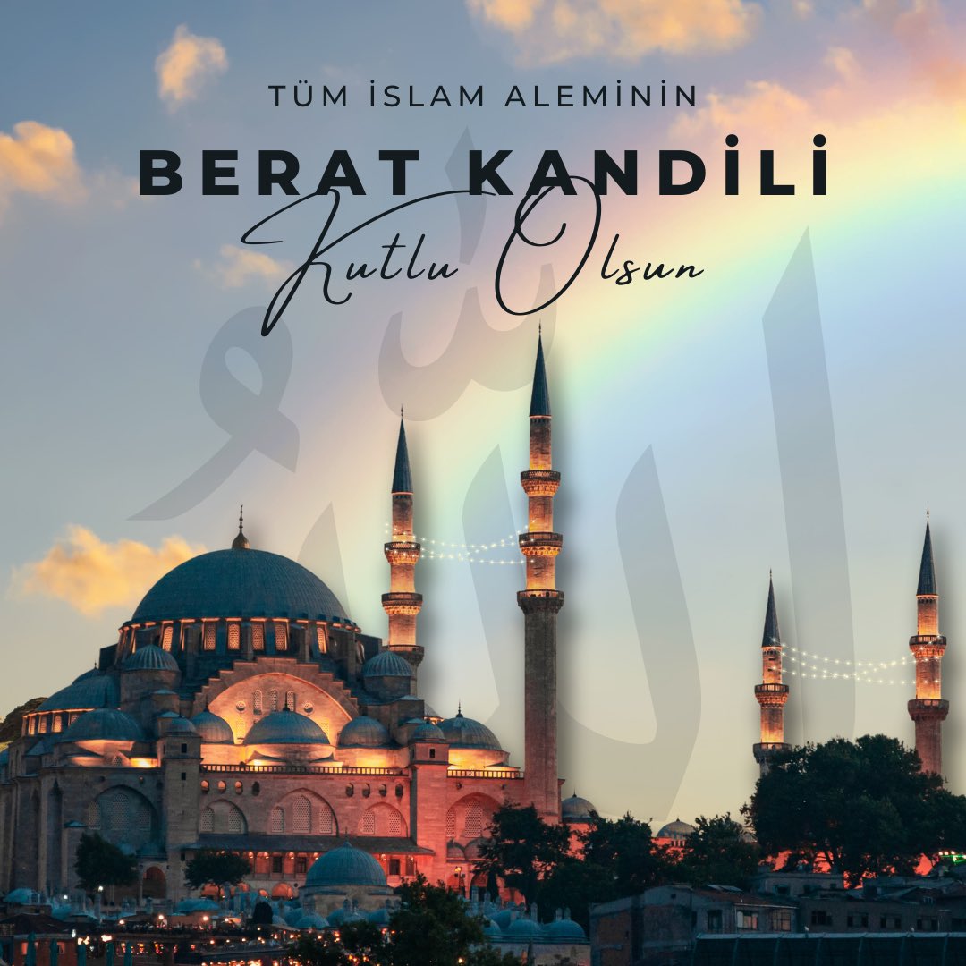 Rahmet ve mağfiretin tecelli ettiği bu mübarek gecenin;
birlik duygumuzu pekiştirmesini,
milletimize huzur, ülkemize güç katmasını diliyorum.
Duaların kabul, gönüllerin arınmasına vesile olması temennisiyle…
#Berat Kandilimiz mübarek olsun.