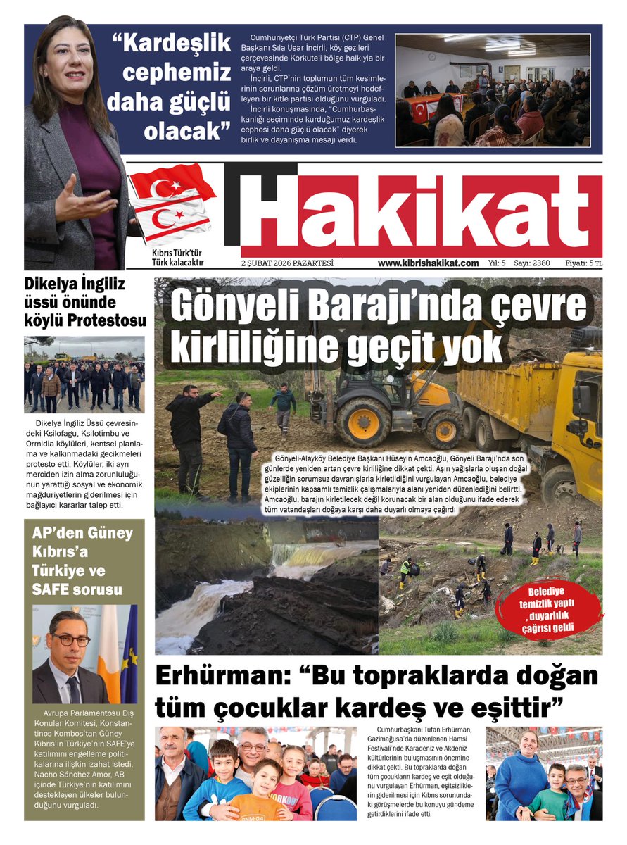 02 Şubat 2026 Pazartesi. HAKİKAT’TE bugün…