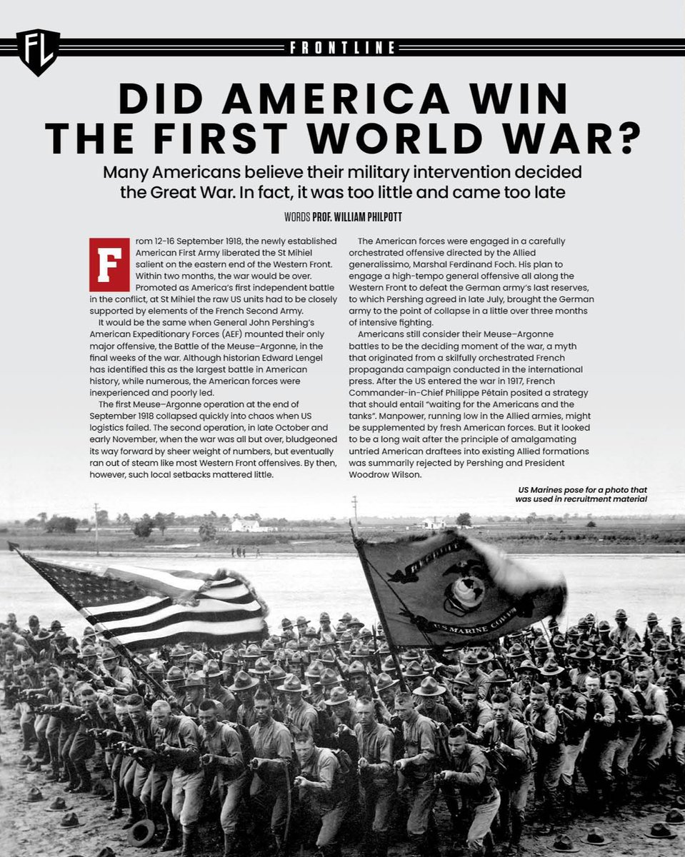 Inside issue 155 - Frontline features on: 

➤ The US's Great War contribution.
➤<a href="/AndrewLongBooks/">Andrew Long Books</a> on the 21st century Bundeswehr
➤More on the US in Grenada
➤ <a href="/almurray/">Al Murray 🇺🇦</a> and <a href="/James1940/">James Holland</a> on profligate Russian 'Deep Battle'.
➤ The Dhofar War.

➡️ Buy Today: history-of-war.visitlink.me/aFYo7M