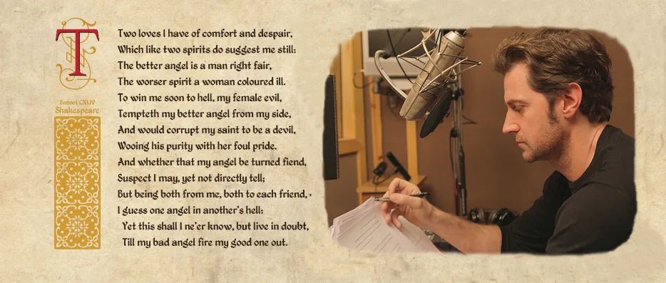 FB memory of 11 years ago, this time from Richard Armitage Weibo promoting <a href="/audible_com/">Audible</a> Classic Love Poems gift audiobook to celebrate St Valentine's day ⤵️ 

According to his weibo from yesterday, Richard's favorite sonnet from Shakespeare is Sonnet 144
weibo.com/RCArmitage