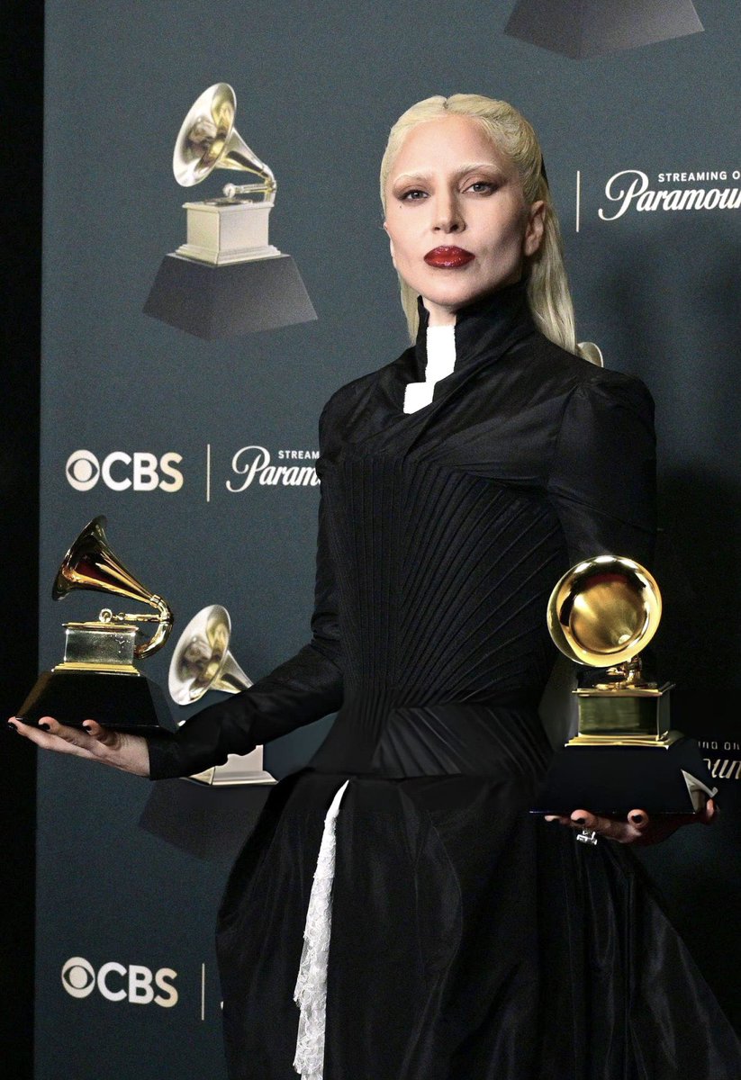 allurequinn's tweet photo. 16x grammy winner lady gaga with her new grammy trophies. https://t.co/gh5WTxigZp