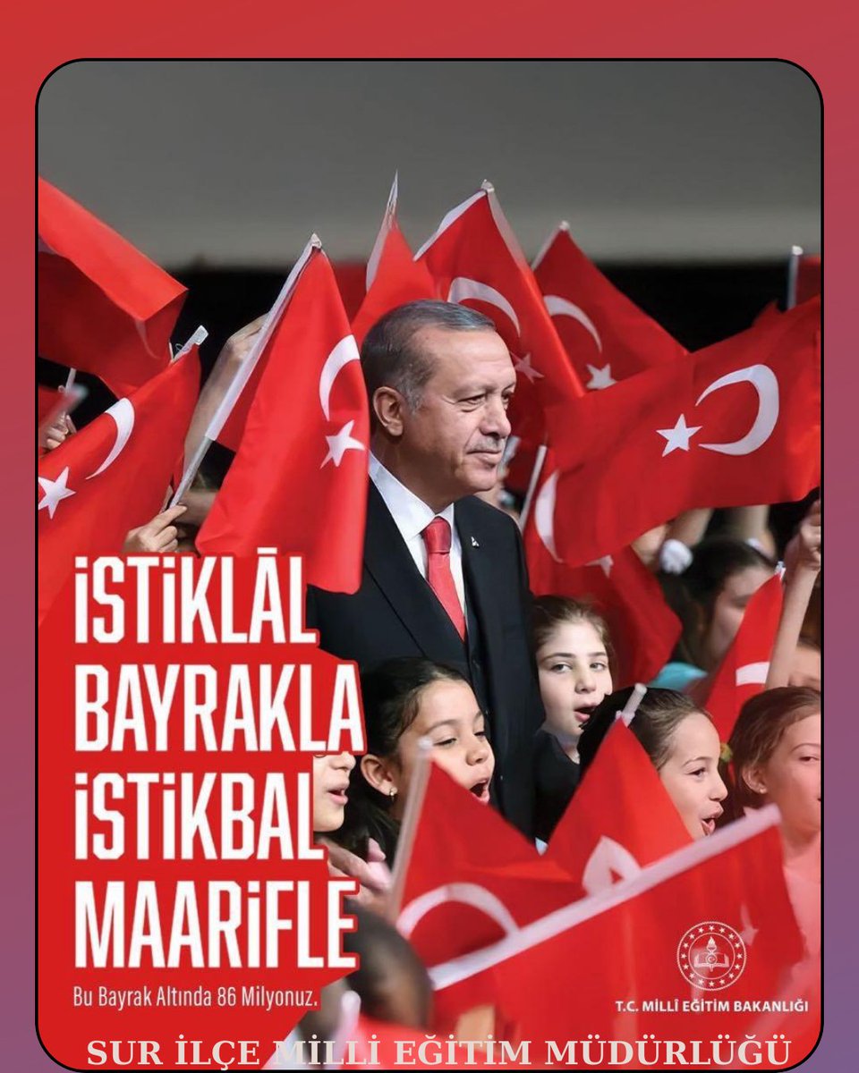 2️⃣ İstiklal ruhu okulda, istikbal umudu çocuklarda 🇹🇷
#BayraklaBaşlayanOkul

<a href="/tcmeb/">Millî Eğitim Bakanlığı</a> <a href="/Yusuf__Tekin/">Yusuf Tekin</a> 
<a href="/vali_zorluoglu/">Murat Zorluoğlu</a> <a href="/sadoglu_salih/">Salih Sadoğlu</a>
