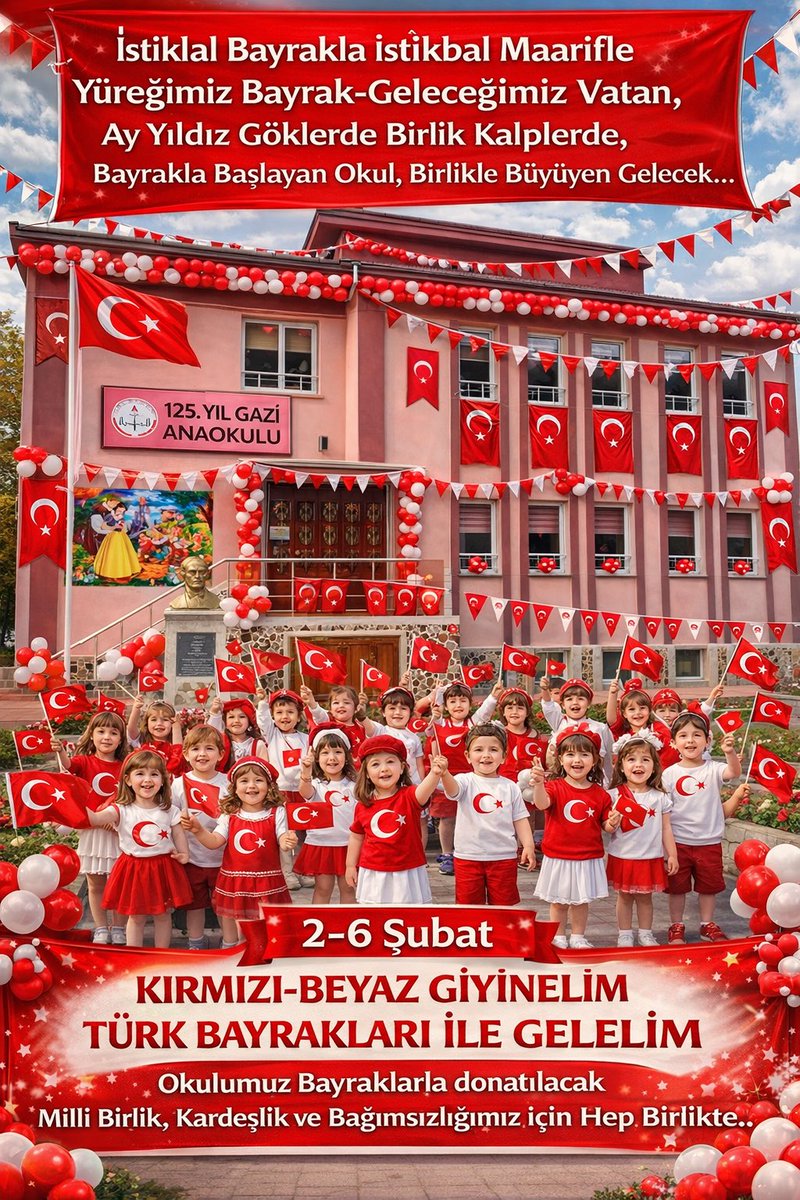 🇹🇷 #BayraklaBaşlayanOkul 
#İlkDersimizBayrakSevgisi
#TürkiyeYüzyılıMaarifModeli
#OkulumuzdaEğitim