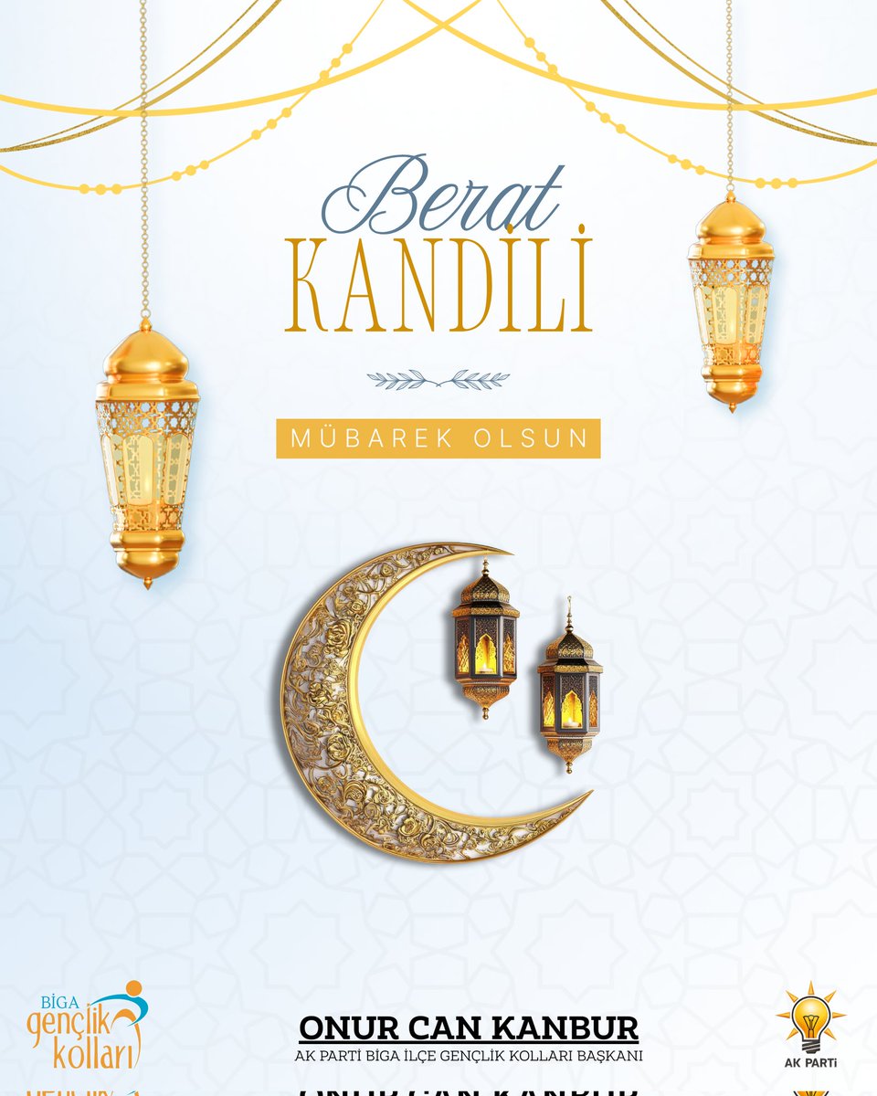 Ramazan Ayı'nın müjdecisi olan mübarek Berat Kandili'nin ülkemize, şehrimize İslam alemine ve tüm insanlığa başta sağlık, huzur, ve bereket getirmesini Cenâb-ı Hak’tan niyâz ederiz.

Berat Kandilimiz mübarek olsun.🤲🏻