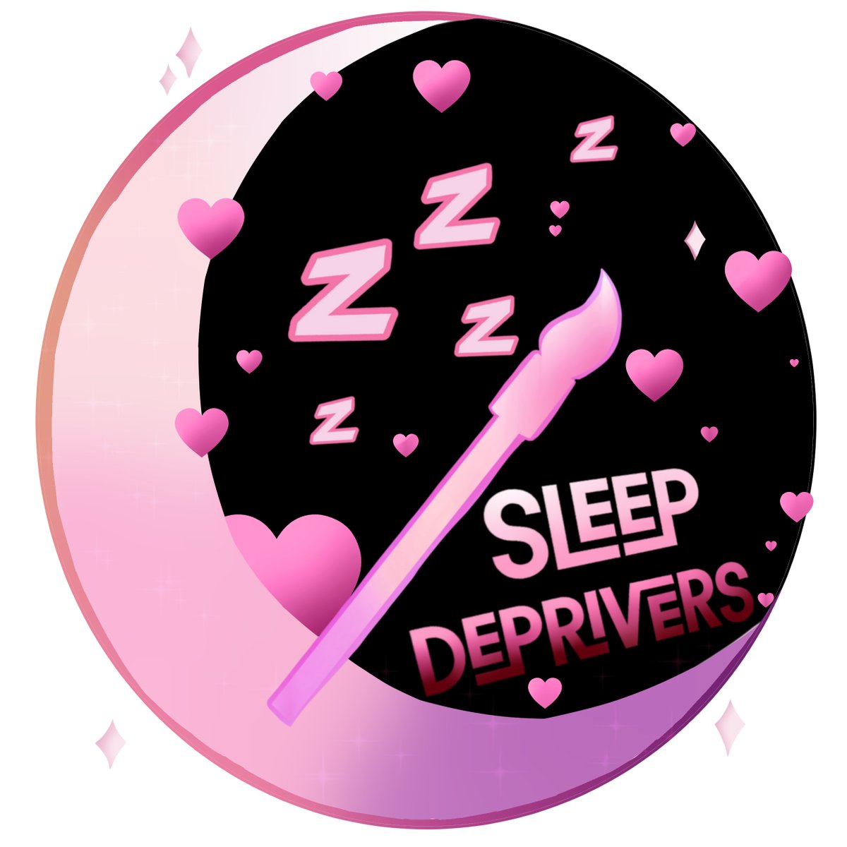 Got a #ValentinesDay themed logo for the amazing <a href="/SleepDeprivers/">Sleep Deprivers</a>! 💕

Working on more graphic design practice and honestly proud of this one the most thus far!

#logo #graphicdesign #SleepDeprivers #streamers #Twitch #art #digitalart #commissionsopen #artistforhire