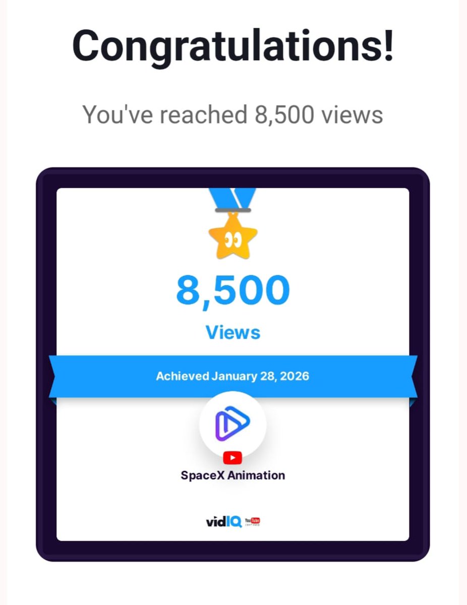 AnimationS44043's tweet image. Proud milestone for SpaceX Animation.

8,500 views proof that consistent creativity &amp;amp; strong storytelling work.

We help brands simplify ideas through engaging animations.

📩 Open to collaborations &amp;amp; new projects.

#BusinessMilestone #AnimationAgency #BrandStorytelling #Growth
