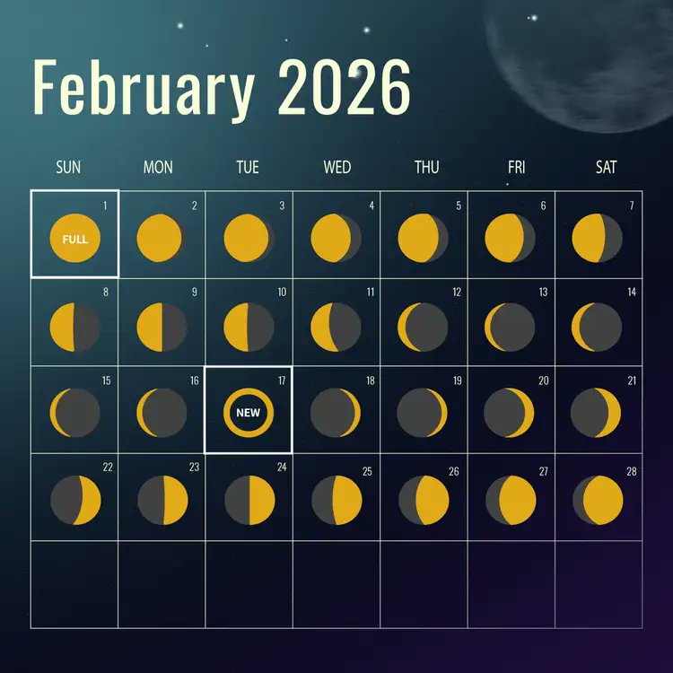 zwoastro's tweet image. February Moon Phases
🌕Full Moon: February 1 
🌑New Moon: February 17
Time to plan your February observing sessions! Clear skies！

#Astrophotography #Stargazing #FullMoon #NewMoon #NightSky #ZWO #Seestar #MoonPhases  #Seestar #SmartTelescope