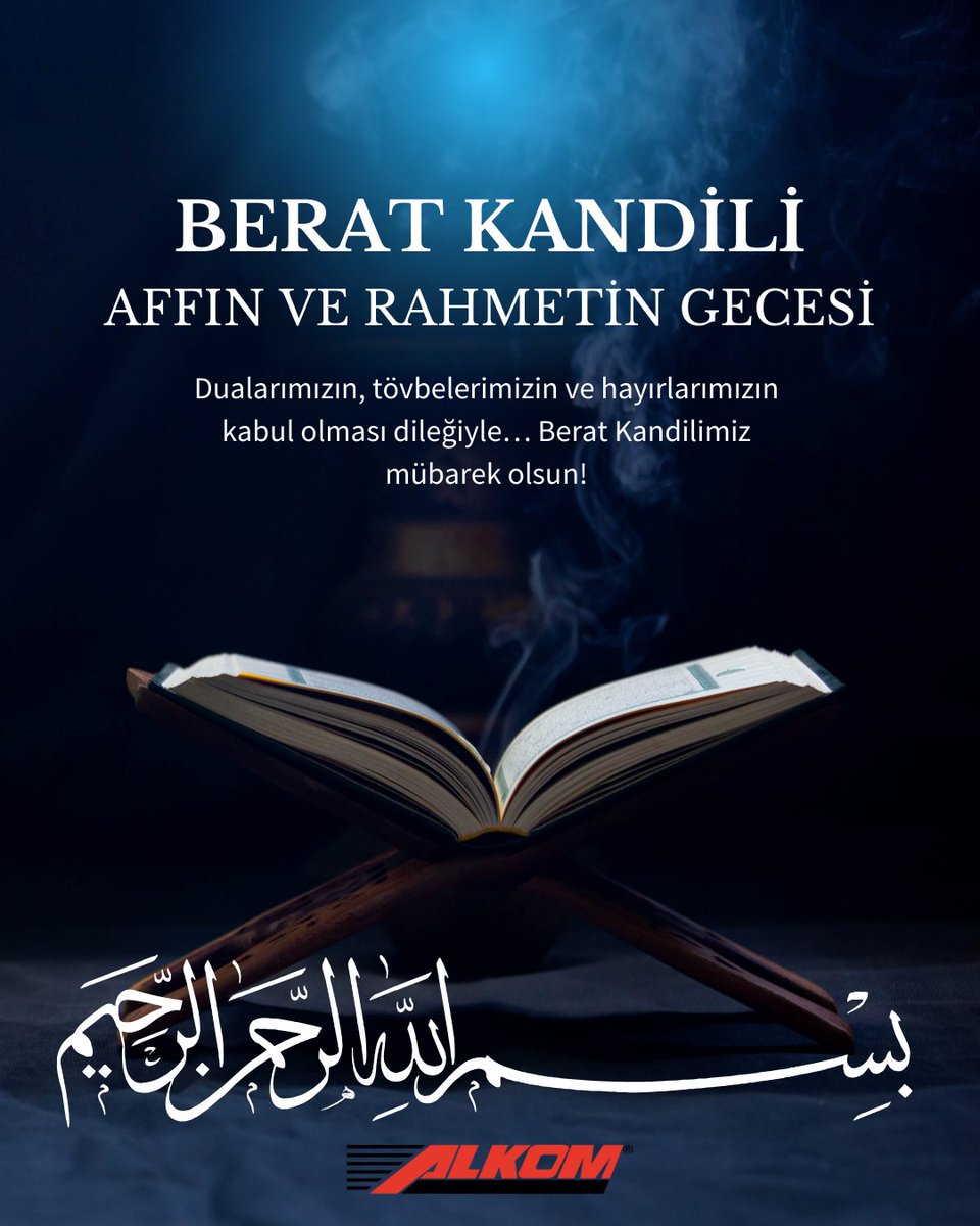 Berat Kandili’nin; Ülkemize, milletimize ve tüm İslam âlemine sağlık, huzur ve bereket getirmesini dileriz.  Berat Kandiliniz mübarek olsun.

#beratkandili #mübarek #olsun