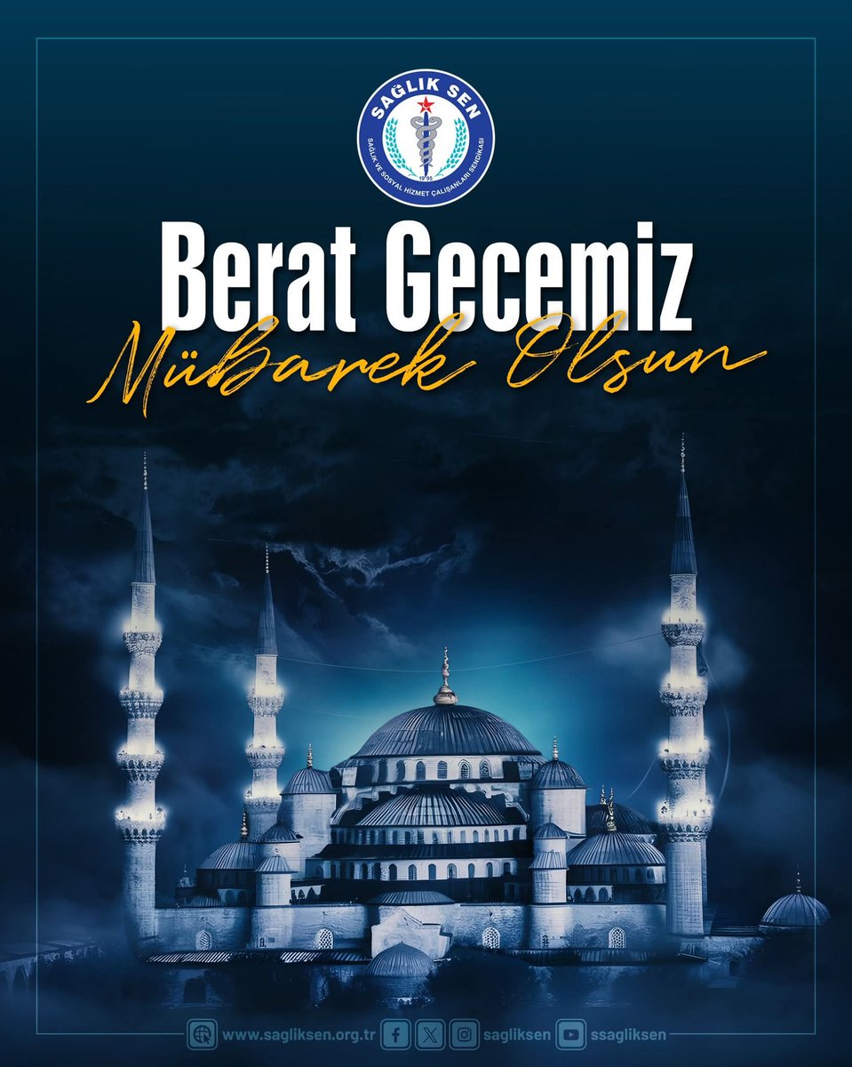 11 ayın sultanı Ramazan ayının müjdecisi Berat Gecesi’nin; ülkemize, milletimize ve bütün İslam âlemine hayırlar getirmesini, esirgeyen ve bağışlayan Yüce Rabbimizden niyaz ediyoruz.

Berat Gecemiz mübarek olsun.

#BeratGecesi