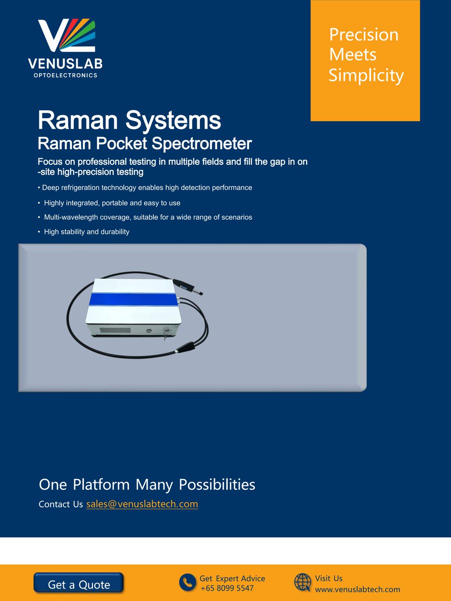 VenusLab Raman Pocket Spectrometer: Lab-grade power, portable size