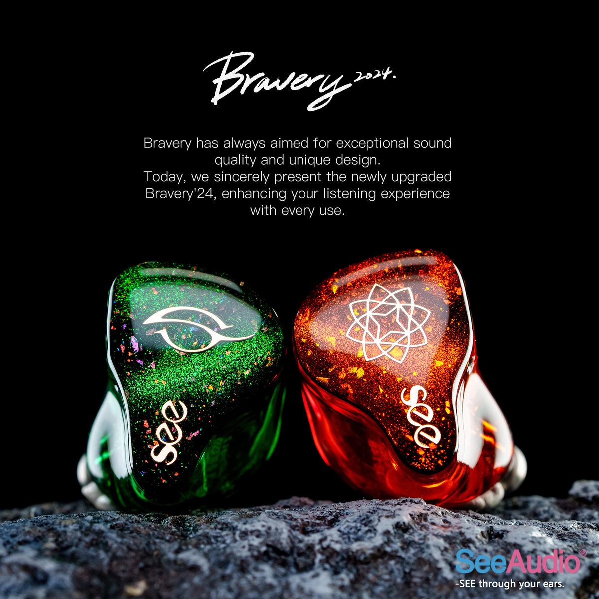 🍏SeeAudio Bravery'24の形状は、人間の耳の自然な曲線によりフィット