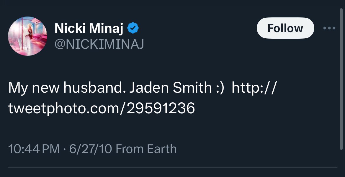Imagine if a  27 year old rapper referred to an almost 12 year old as their “husband” in this day and age. 

It would be seen as weird and inappropriate.  😳 Again, imagine if the genders were reversed.