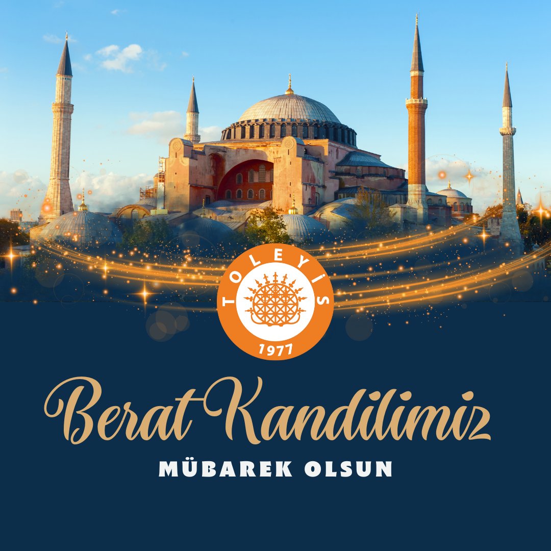 Berat Kandili’nin; başta tüm İslam alemi olmak üzere, ülkemize, milletimize ve tüm üyelerimize sağlık, huzur ve bereket getirmesini diliyoruz.

Berat Kandilimiz Mübarek Olsun

TOLEYİS