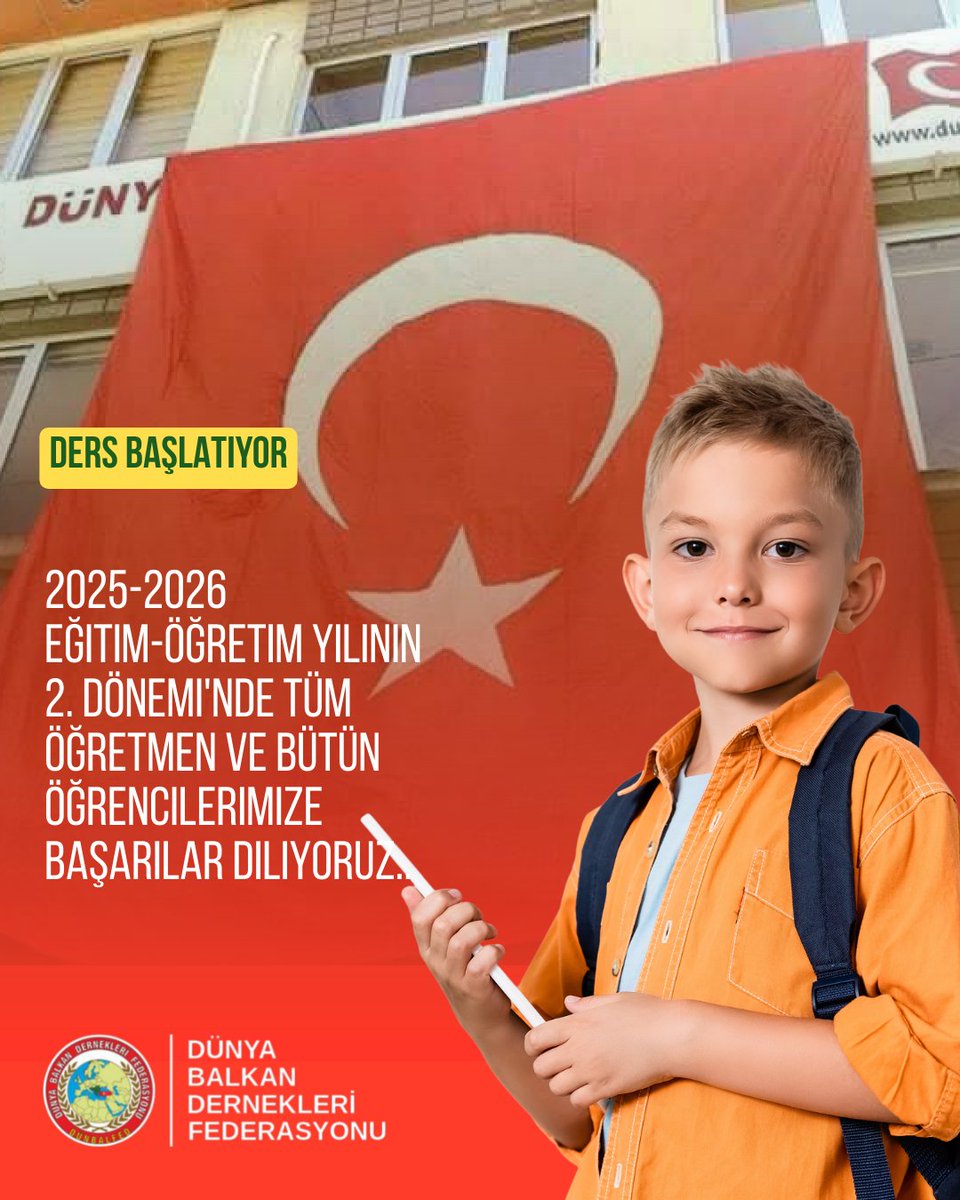 🇹🇷 Okulların ilk haftasında tema: Bayrak Sevgisi

Ay yıldızlı bayrağımızın gölgesinde; öğrenmeye, üretmeye ve geleceği inşa etmeye devam eden tüm öğrencilerimize ve öğretmenlerimize başarılarla dolu bir dönem diliyoruz.

Yolunuz açık, başarınız daim olsun. 🌟
