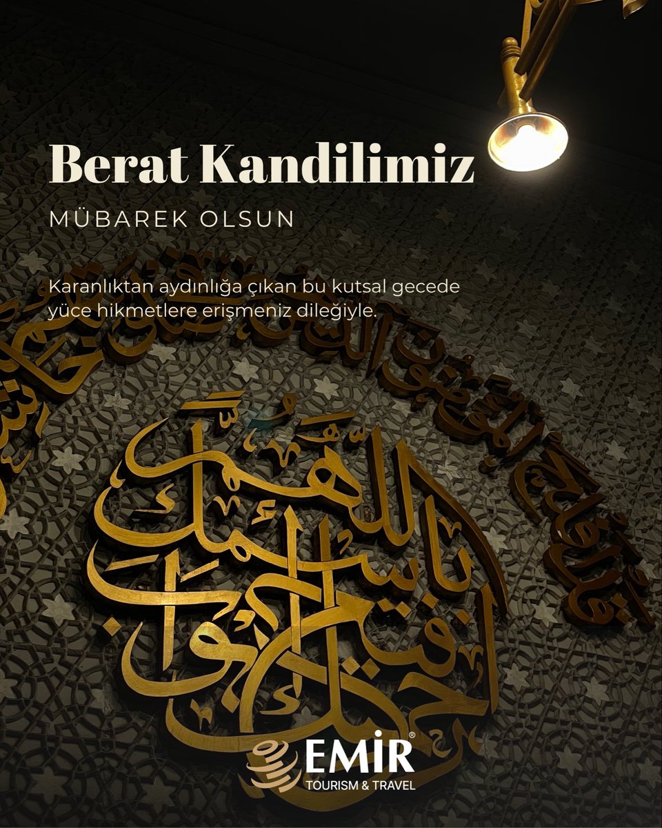 EmirTurizm1988's tweet photo. Berat Kandilimiz Mübarek Olsun… https://t.co/Wg6751SJO3