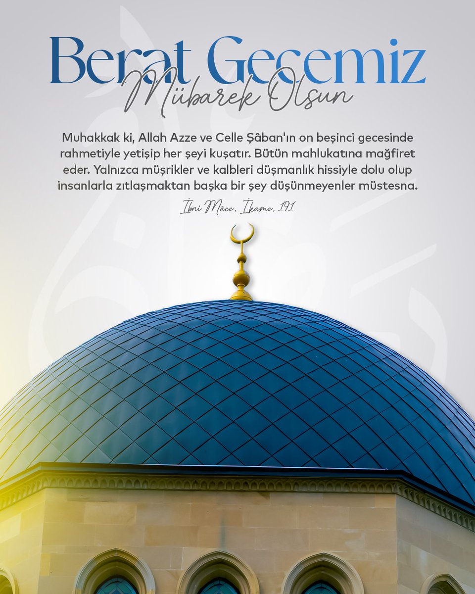 Berat Gecemiz Mübarek Olsun 🌙

#BeratGecesi