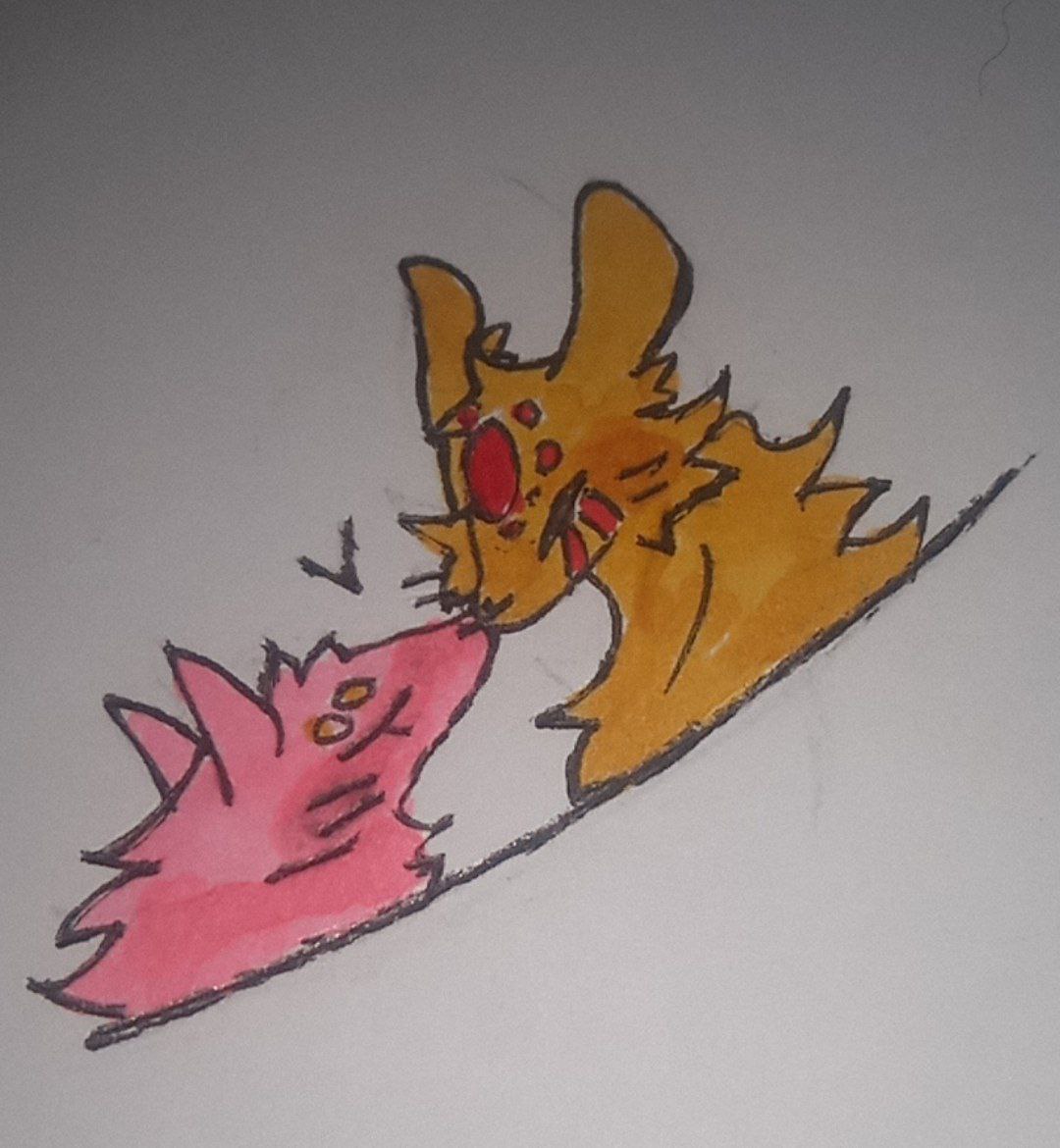 Lous29492's tweet photo. Slugcats Five Pebbles and Seven Red Suns :D
[Another SunStone thing yk]

#RainWorld #traditionalart #SevenRedSuns #FivePebbles https://t.co/Q1zIsyXnqe