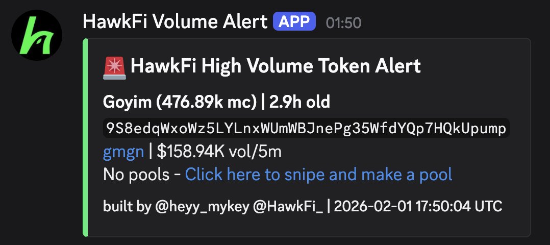 GOYIM currently $1.9M MC (~4x since <a href="/HawkFi_/">HawkFi</a> LP bot call on Discord)