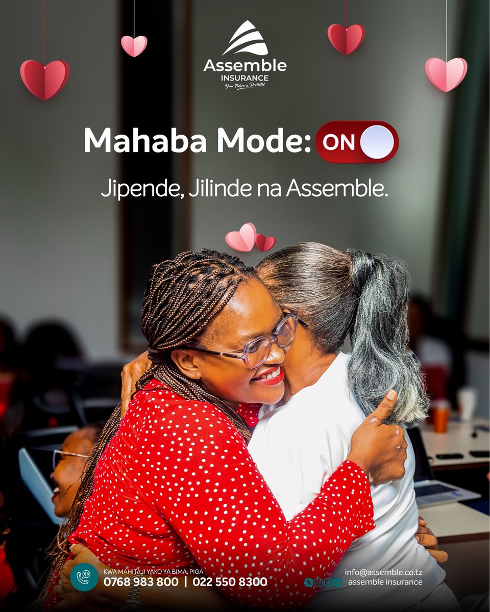 assembletz's tweet photo. Kwani unampenda nani? ❤️

Tukuandalie zawadi yake ya bima kutoka assemble insurance, mwezi huu! 
Tuambie kwenye comment ⬇️ 

Au wasiliana nasi leo, tulinde kesho yako
☎️ 0768 983 800 | 022 550 8300 https://t.co/QIL2wxTdlI
