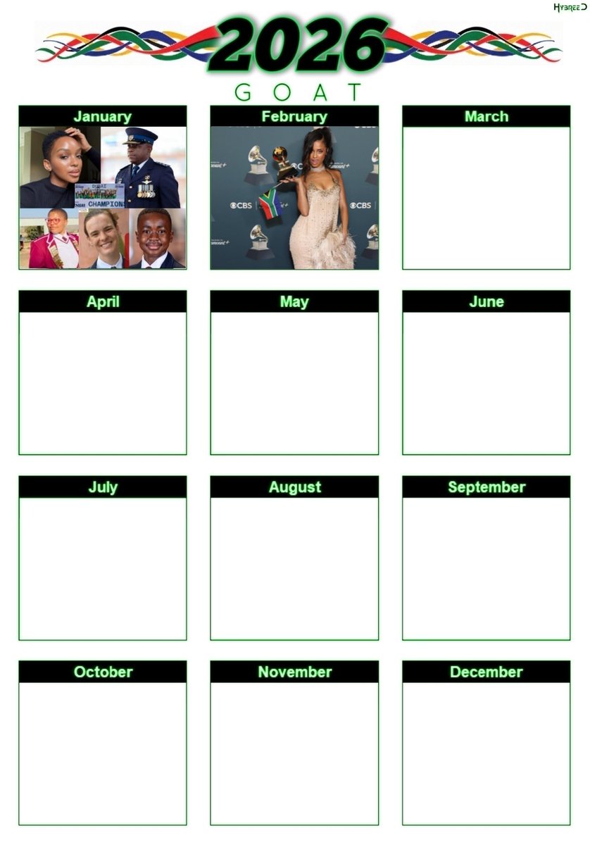 _Hybreed_'s tweet image. Ladies and gentlemen 

GOAT Calendar Update