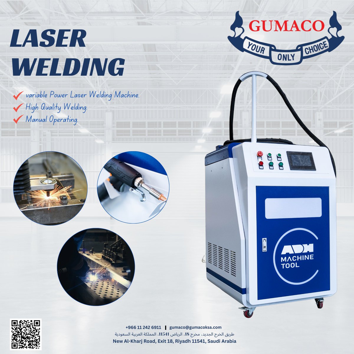 GUMACO936's tweet photo. LASER WELDING
Power • Precision • Performance
📞 Contact us: +966 11 242 6911
#LaserWelding
#LaserWeldingMachine
#WeldingTechnology
#IndustrialMachines
#MetalFabrication
#PrecisionWelding
#ManufacturingSolutions
#AdvancedTechnology https://t.co/2lV7yqpdTC