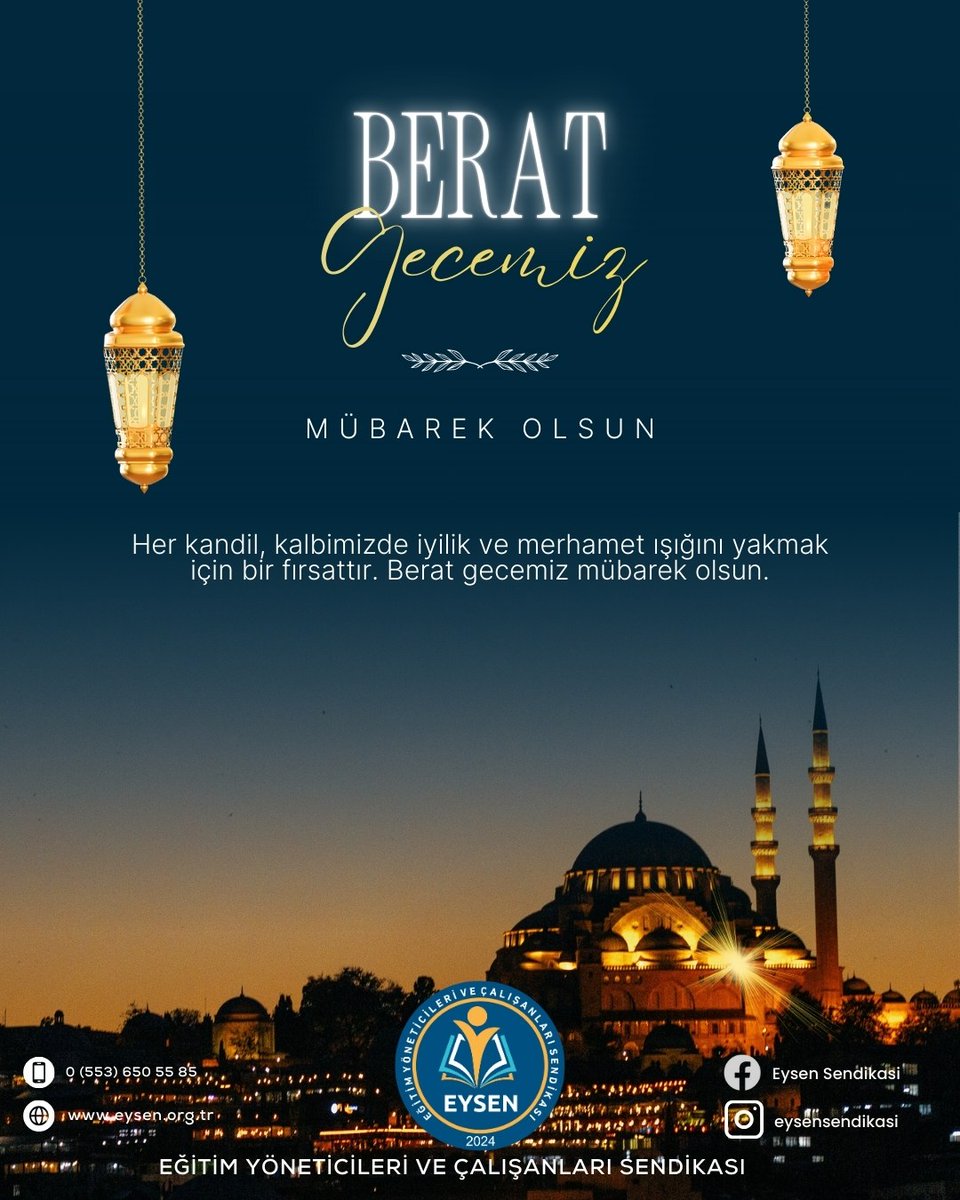Berat kandilinizi tebrik ederiz
