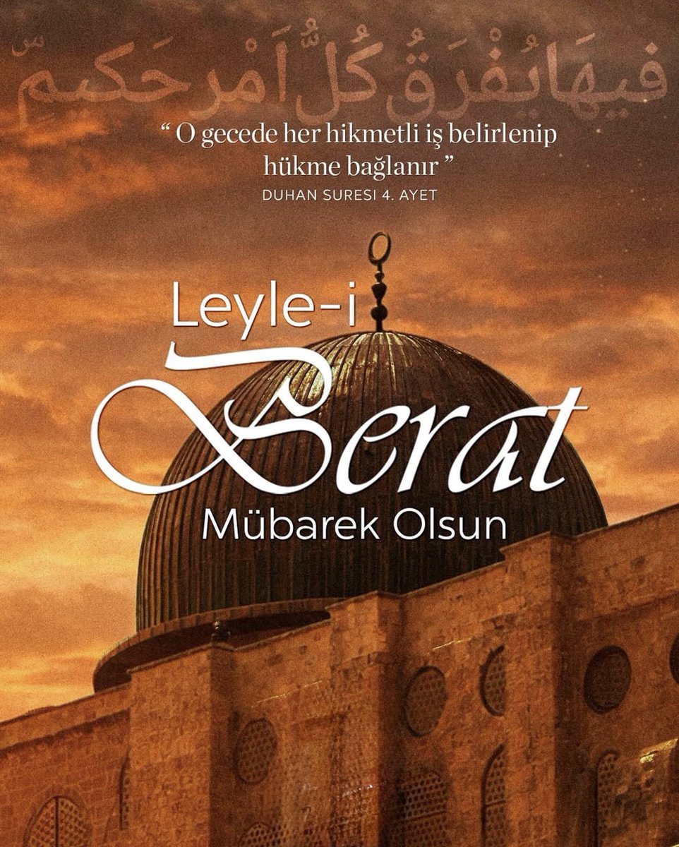 Bu mübarek gecenin; dualarımızın kabulüne, gönüllerimizin arınmasına, birlik, beraberlik ve kardeşlik iklimimizin güçlenmesine; mazlumların umut bulmasına, adaletin ve barışın hâkim olmasına vesile olmasını Yüce Allah’tan niyaz ediyoruz.

Kandilimiz Mübarek Olsun…

#BeratKandili