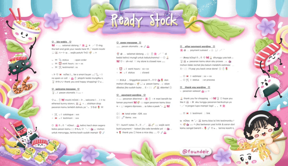 ofKathie's tweet image. ⠀
. . 𓏲 🌸  ♡︭  help retweet?  thank you!  ⊹

Ი ⑅ Ი 🧸 ₊ hemlO’ sobat imut . . ◎ 🥣 kath bawain ready stock 💭 𖦹 wording bundle set up ⑅ 🎀🍰 𖠗 theme cute, pink, kidcore &amp;amp; classy യ˚₊ 🍀 scroll for detail!  ៶៲៸

୨୧ 💌 ——— ꒰ IDR. 28.000 ꒱
ⓘ  #zonauang 🍦
⠀