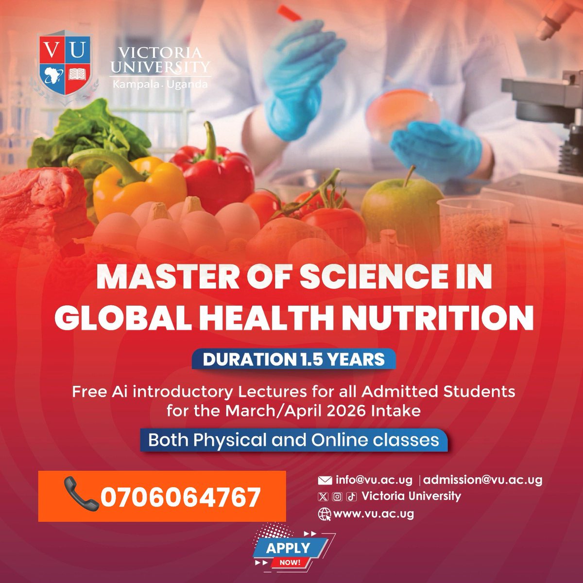 At <a href="/VUKampala/">Victoria University, Kampala</a>