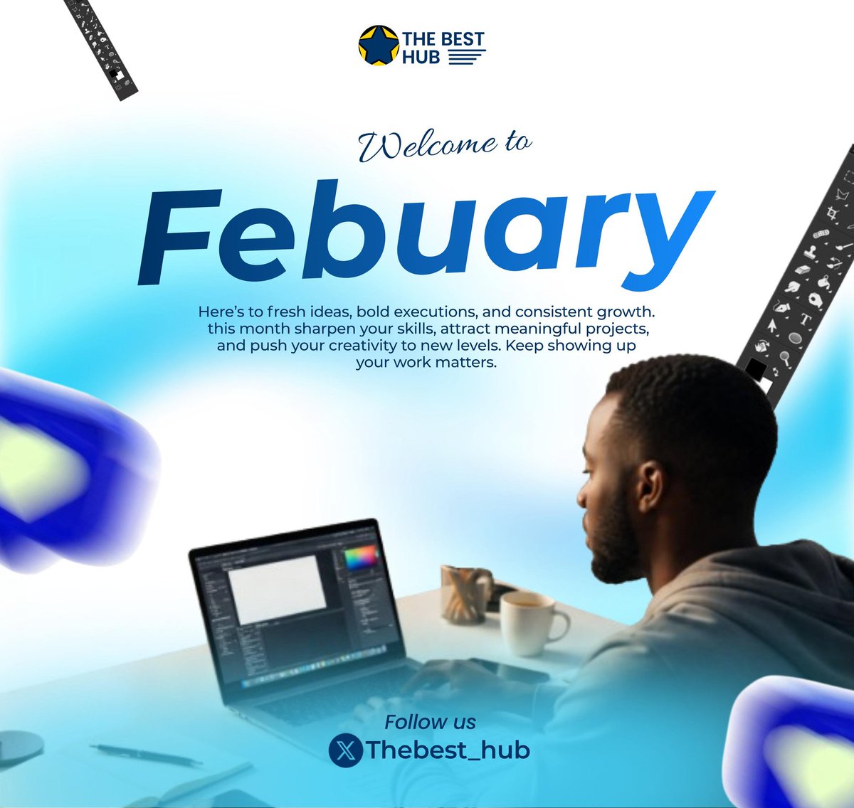TheBest_Hub's tweet image. Welcome to February 

A new month for fresh ideas, bold creativity, and steady growth.
This is your reminder to keep learning, keep building, and keep showing up, your work truly matters.

Let’s make this month count 

#WelcomeToFebruary #TheBestHub 
#CreativeGrowth