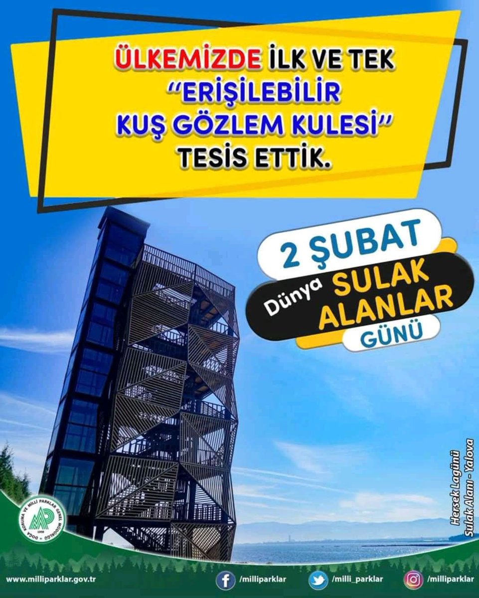 Doğamızın kalbi, suyun ve yaşamın kaynağı olan sulak alanlarımızı korumak, geleceğimizi korumaktır. 2 Şubat Dünya Sulak Alanlar Günü kutlu olsun! Suyun izinde, daha yeşil ve sürdürülebilir bir dünya için el ele."

#sulakalanlargünü #doğa #biyoçeşitlilik
