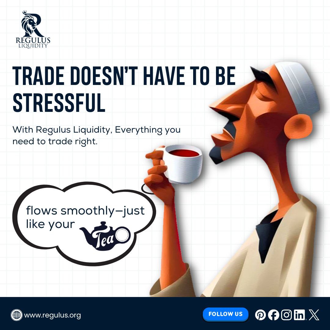 regulusorg's tweet image. Trade doesn’t have to be stressful. Trade with Regulus Liquidity. 💡📊

#Regulusliquidity #StressFreeTrading #TradeSmart #Investing101