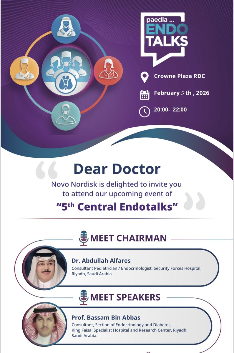 "حديثُ الغدد"

ماذا نعرفُ "جينياً" عن 
RASopathies 

حديثٌ مطوّل مع 
RAS-MAPK signaling pathway 

شاركونا، حديثُ الغددِ
كروان بلازا، الجمعة الخامس من فبراير