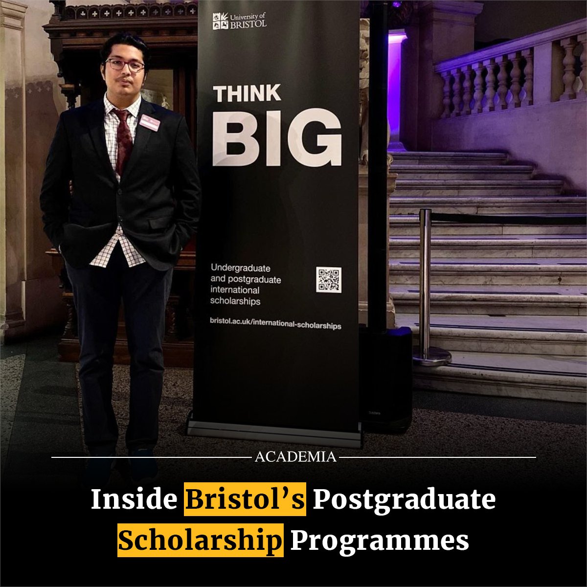 academiamag's tweet image. Planning postgraduate study in the UK? University of @BristolUni's Think Big Scholarships 2026 offer funding up to £26,000 plus career and research support for international students. Apply before deadlines.
#ThinkBig #UniversityOfBristol #StudyInUK #Scholarships2026