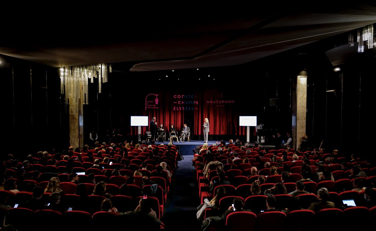 AvChampsElysees's tweet photo. Avec le Comité du Faubourg Saint-Honoré et Haussmann, le Comité @AvChampsElysees a accueilli vendredi 30 janvier 500 participants au @CinemaLeBalzac pour la matinée d’échanges qu’il consacrait aux élections municipales de #Paris suivie par nos partenaires et amis du Comité Montaigne et Vendôme, du Comité Colbert et de la Fondation Palladio