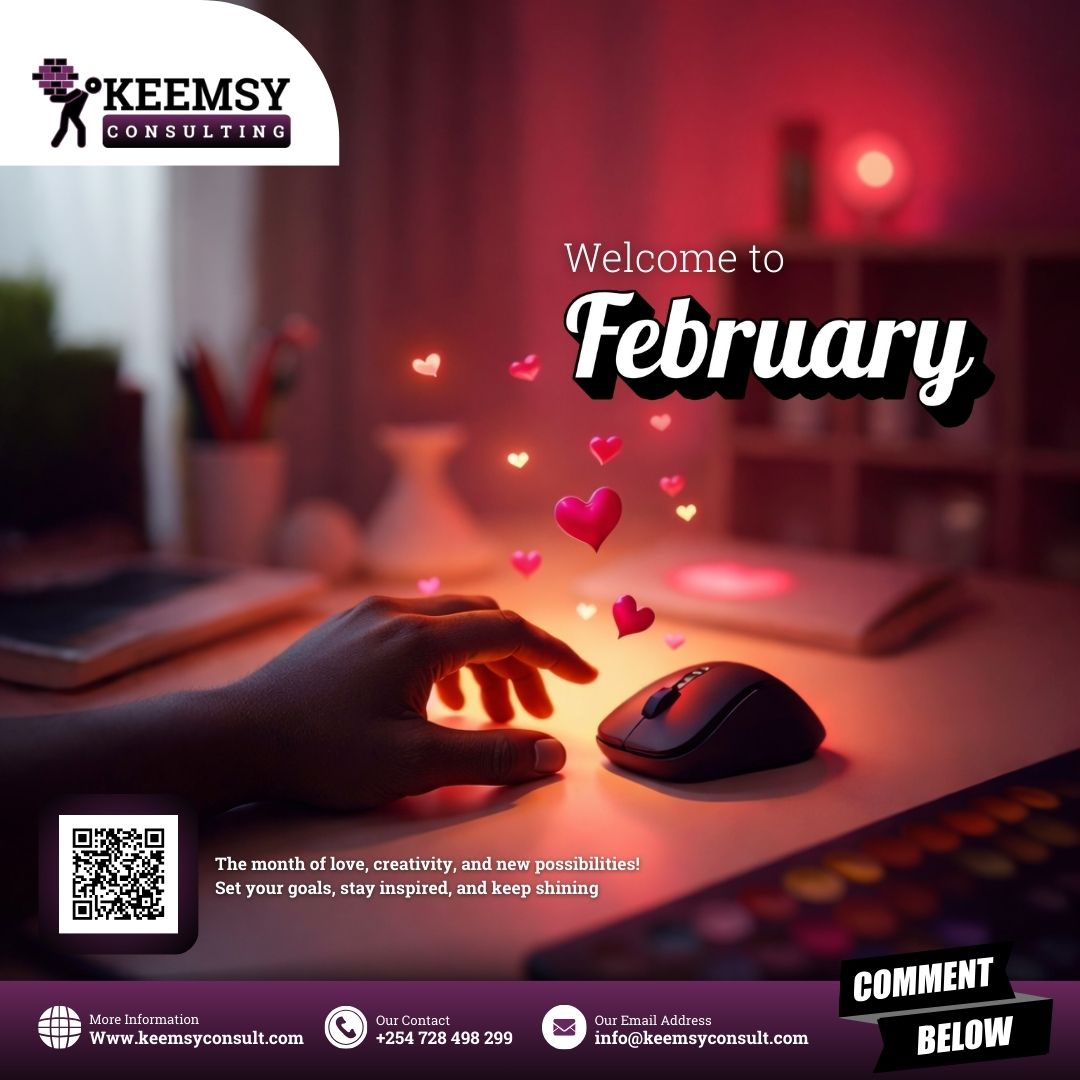 KeemsyConsult's tweet image. The month of love, creativity, and new possibilities. 
Set your goals, stay inspired, and keep shining ✨️ 
Happy New Month!
#WeAreKeemsy 
#MarketingThatWorks 

Epstein Thika George Ruto Eliud Owalo Citizen  Grammy Spurs