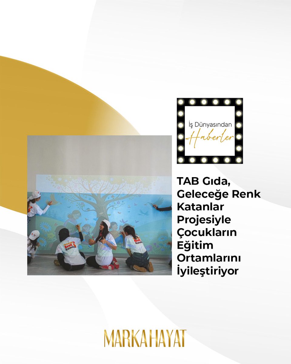 🌟İş Dünyasından Haberler
İş dünyasında neler oluyor? Sektörlerden en son gelişmeler ve merak edilenler, İş Dünyasından Haberler’de!

➡️TAB Gıda, Geleceğe Renk Katanlar Projesiyle Çocukların Eğitim Ortamlarını İyileştiriyor

#markahayat #işdünyasınınhayatayansıması #haber #proje