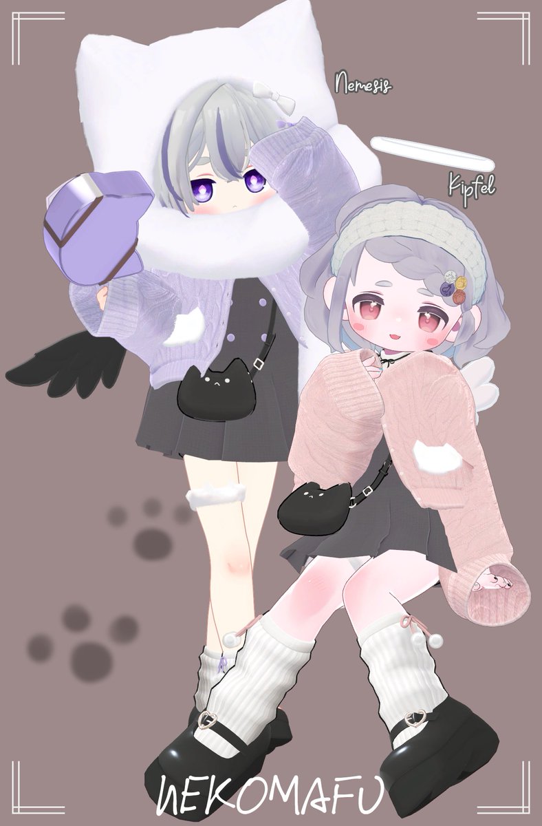 neikotia's tweet image. ねこまふちゃんズ　#LUUNI3D #ネメシス3D #キプフェル