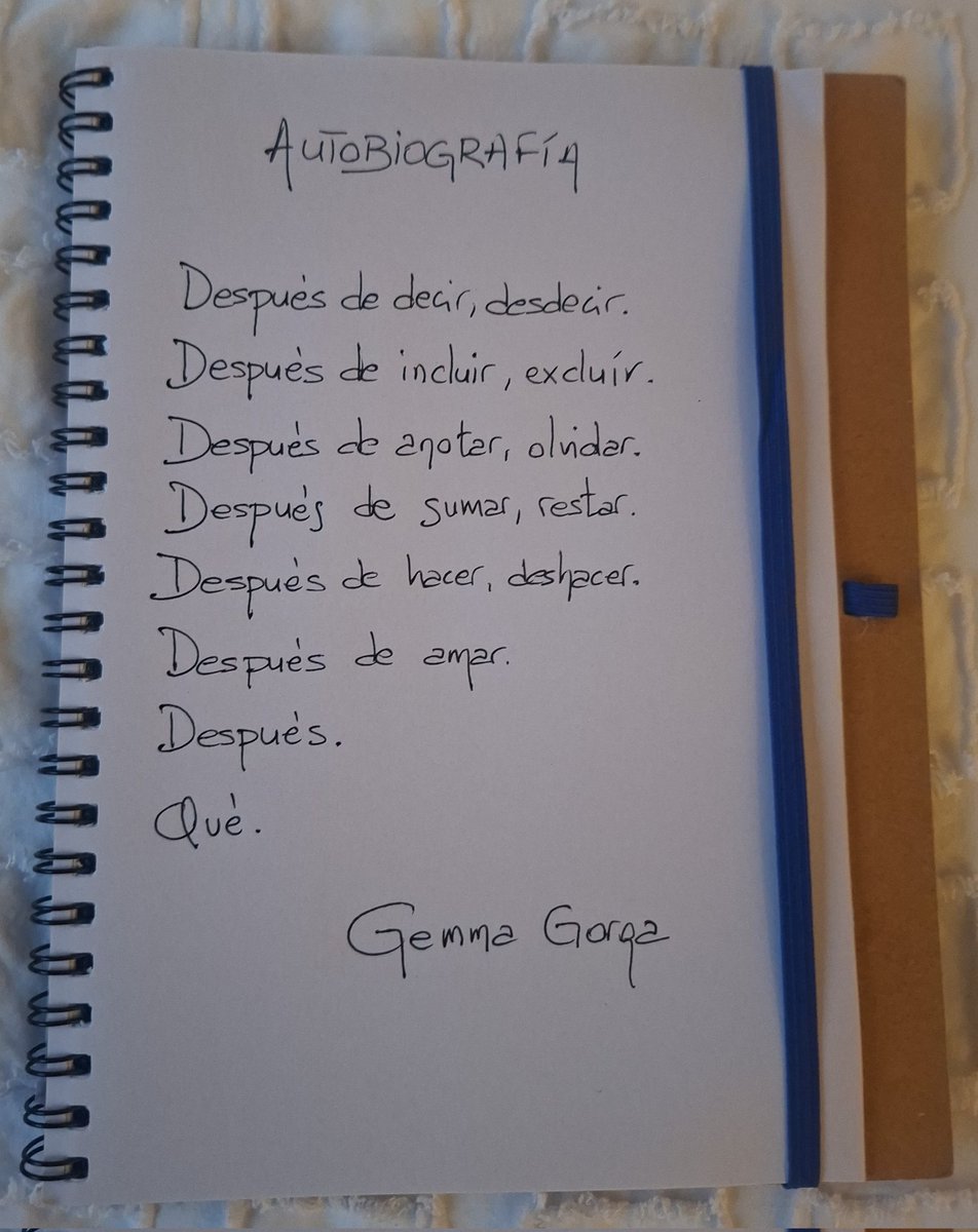 Gemma Gorga me hace pensar que no se puede desamar, aunque la palabra existe. Igual que no se puede desver...
A lo mejor a vosotr@s se os ocurre algo, perlas...olvidar? aceptar? reamar? desayunar?🤣 Ya diréis!

Egun on, maitiak😘
#Taldetxoko