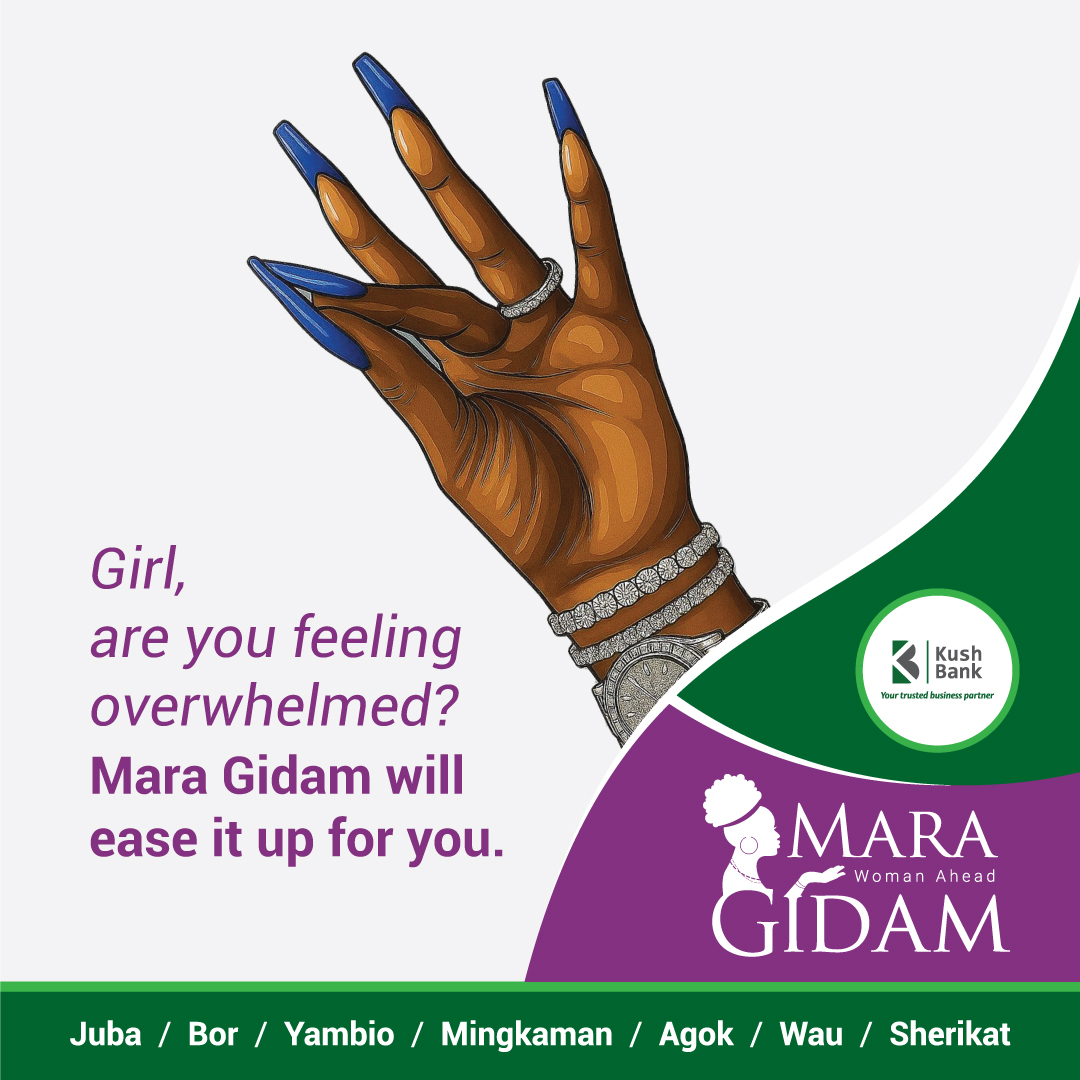 Mara Gidam is here to support hardworking women throughout South Sudan. Your journey to financial   independence starts today. Reach out and flourish!

Keeping the female Power on.

#KushBankSS
#YourTrustedBusinessPartner
